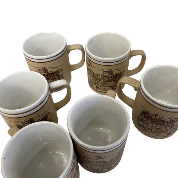 Vintage Smith Mug Set Western Silicon Valley Made In Japan 1985 Ceramic Rustic - Picture 2 of 6